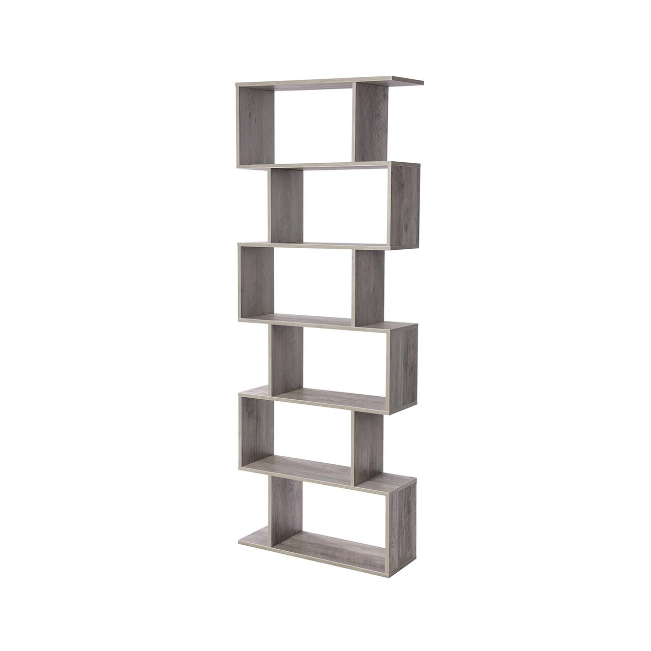 Biblioteca cu 6 rafturi, Vasagle, Cube Display, 70x24x190.5 cm, PAL, gri - 2 | YEO
