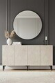 Consola, Hanah Home, Didema 150, 150x79x32 cm, Alb / Travertin