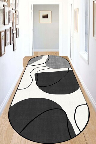 Covor, Of Long Oval, 80x200 cm, Ecru