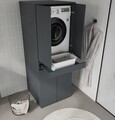Dulap masina de spalat, Hanah Home, Neve 70, Antracit mat