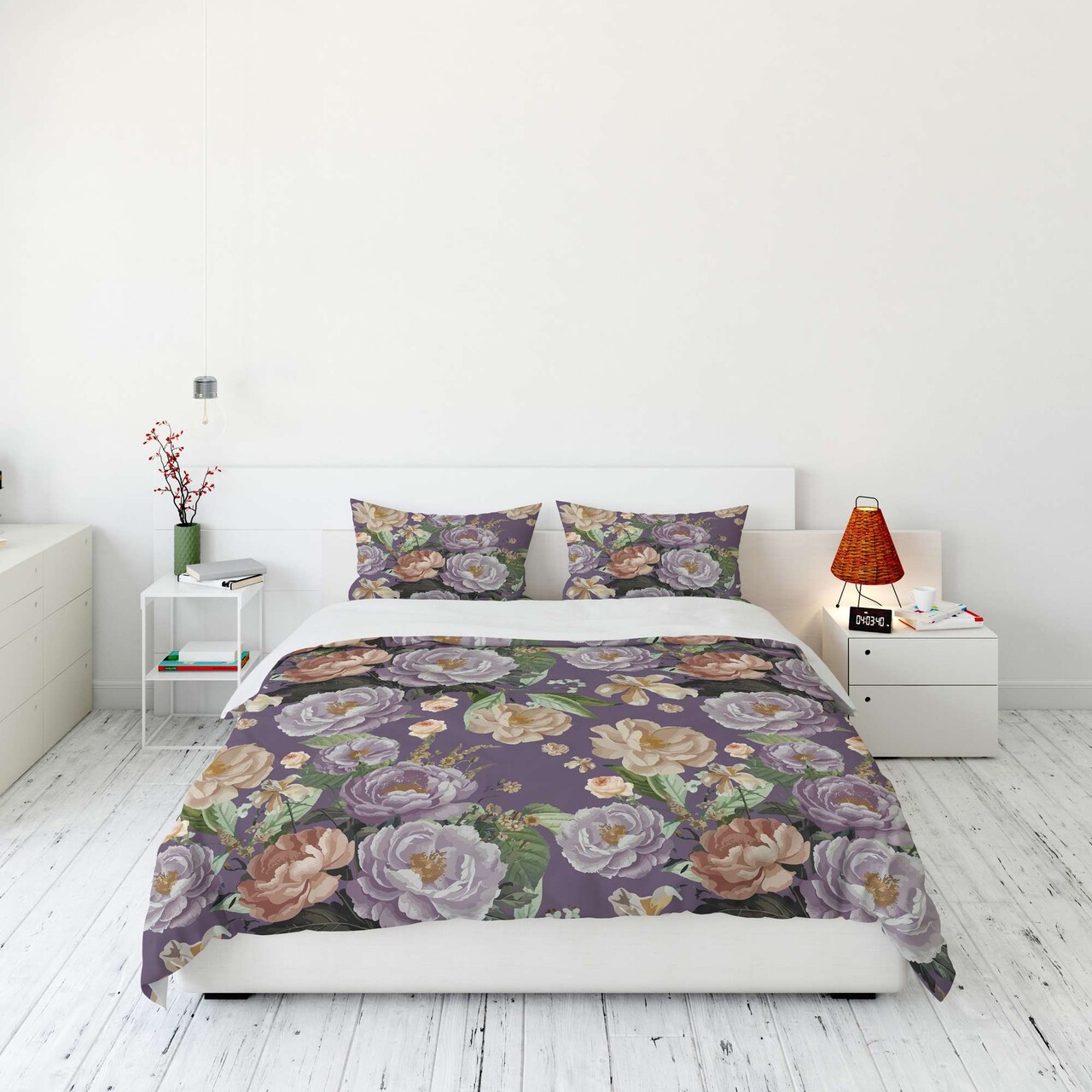 Lenjerie de pat dubla (DE) 3 piese L'essentiel Maison FLW_DVT25-4 Multicolor