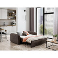 Canapea extensibila 3 locuri, ELTAP, Laine, 155x105x75 cm, lemn/poliester, maro inchis