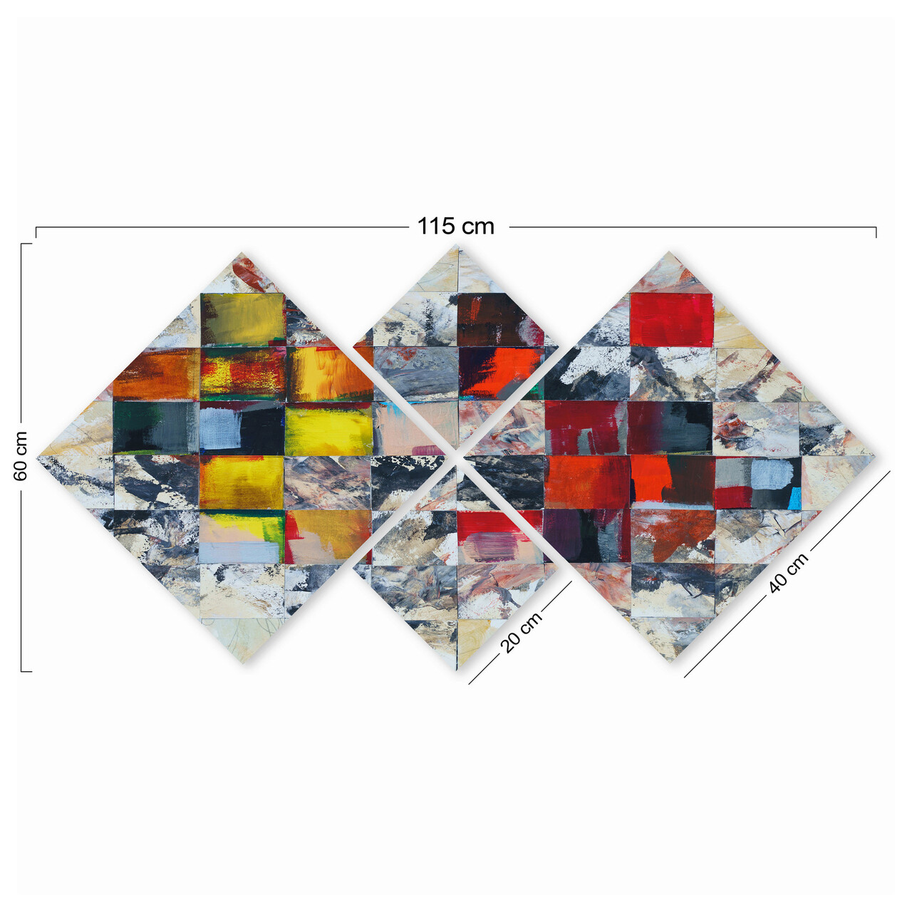 Set 4 tablouri decorative, 4MDF1834682839, MDF, Imprimat UV, Multicolor - 2 | YEO