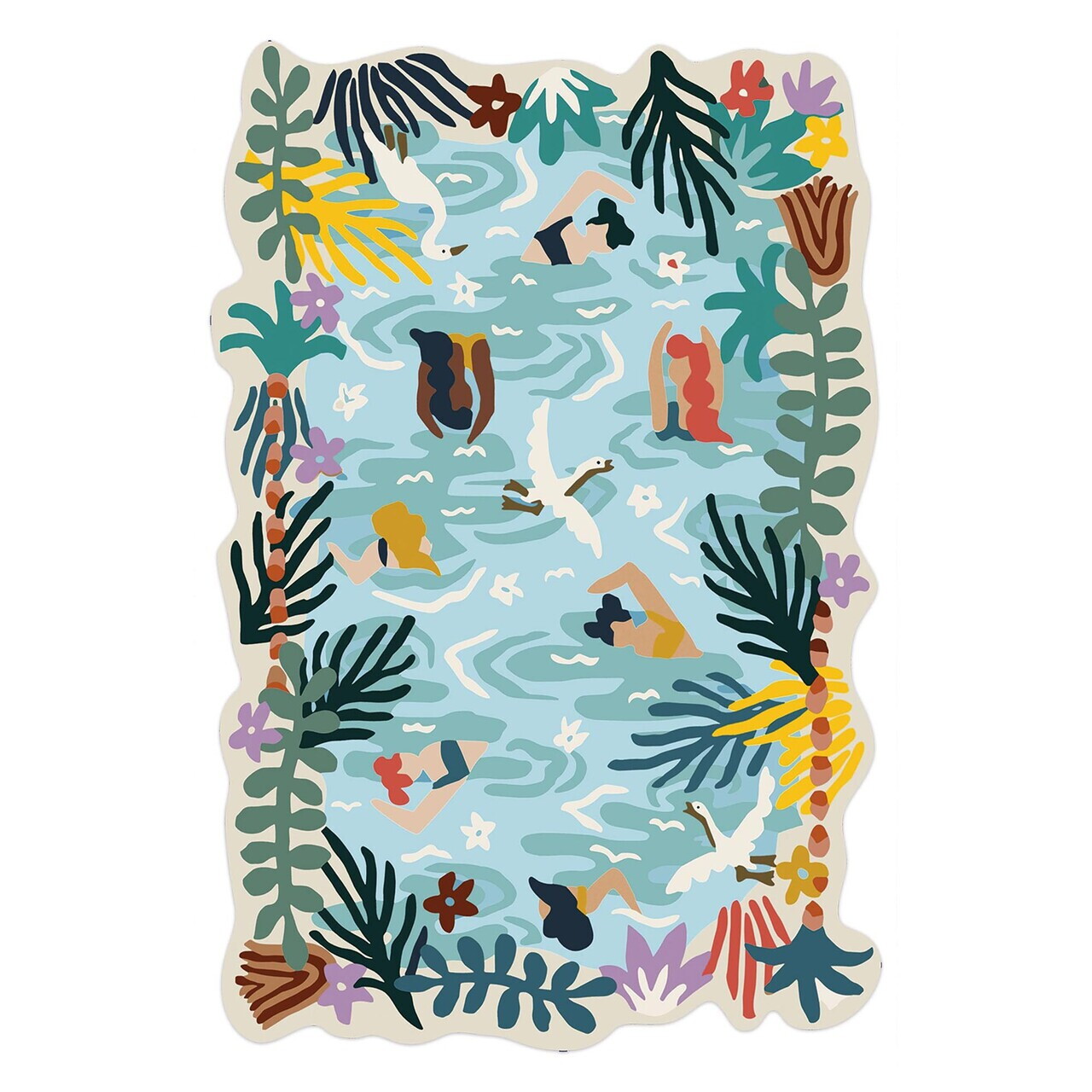 Covor, Fr362, 80x150 cm, Albastru — imaginea 3