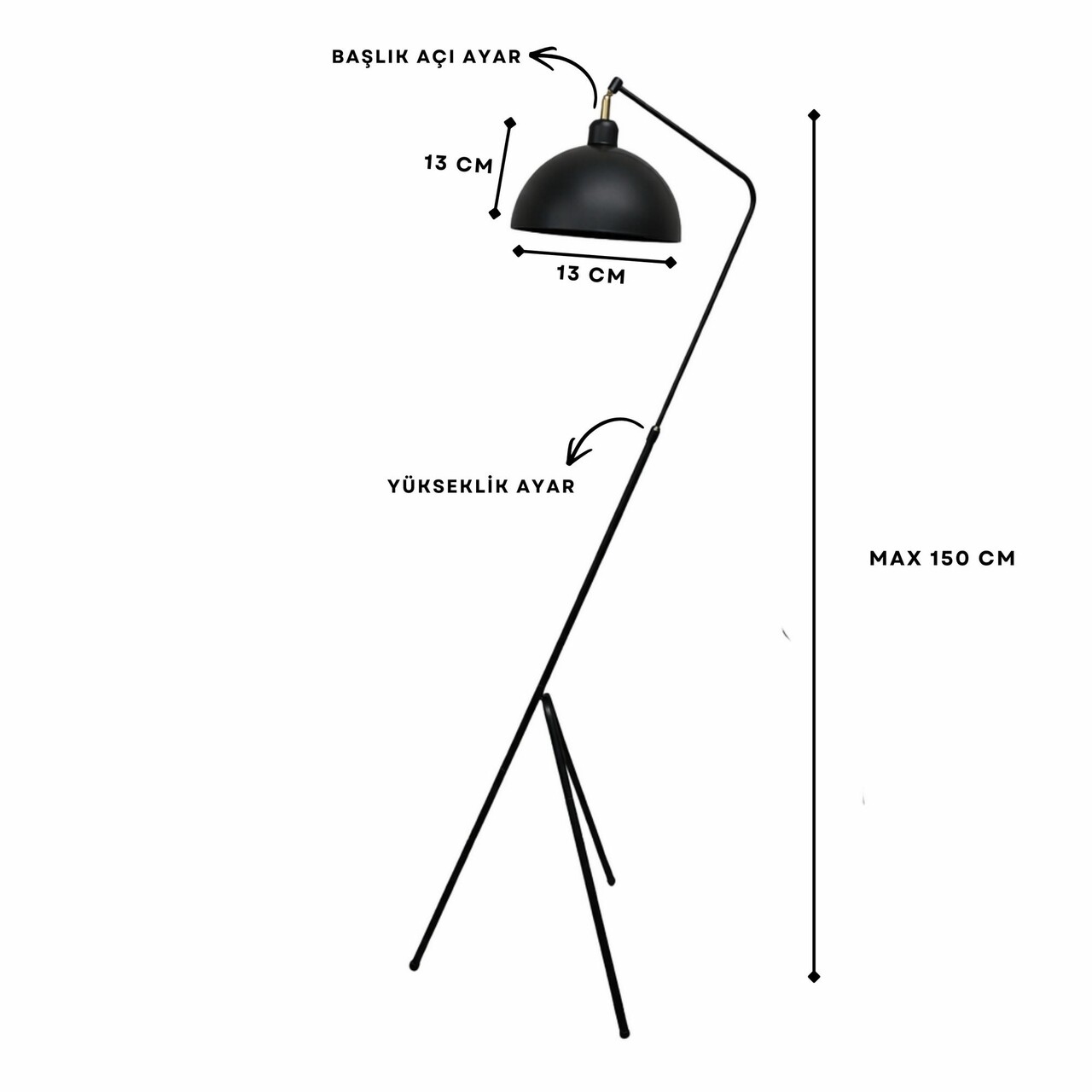 Lampadar, L'essentiel Maison, 780SGN2638, Negru - view 3