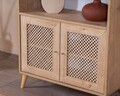 Corp biblioteca, Wolina, Goose, 90x158x41 cm, Corp: PAL 100% MELAMINAT, Alb / Stejar