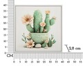 Tablou decorativ Cactus Jar -D, Mauro Ferretti, 40x40 cm, canvas/lemn de pin/plastic, multicolor