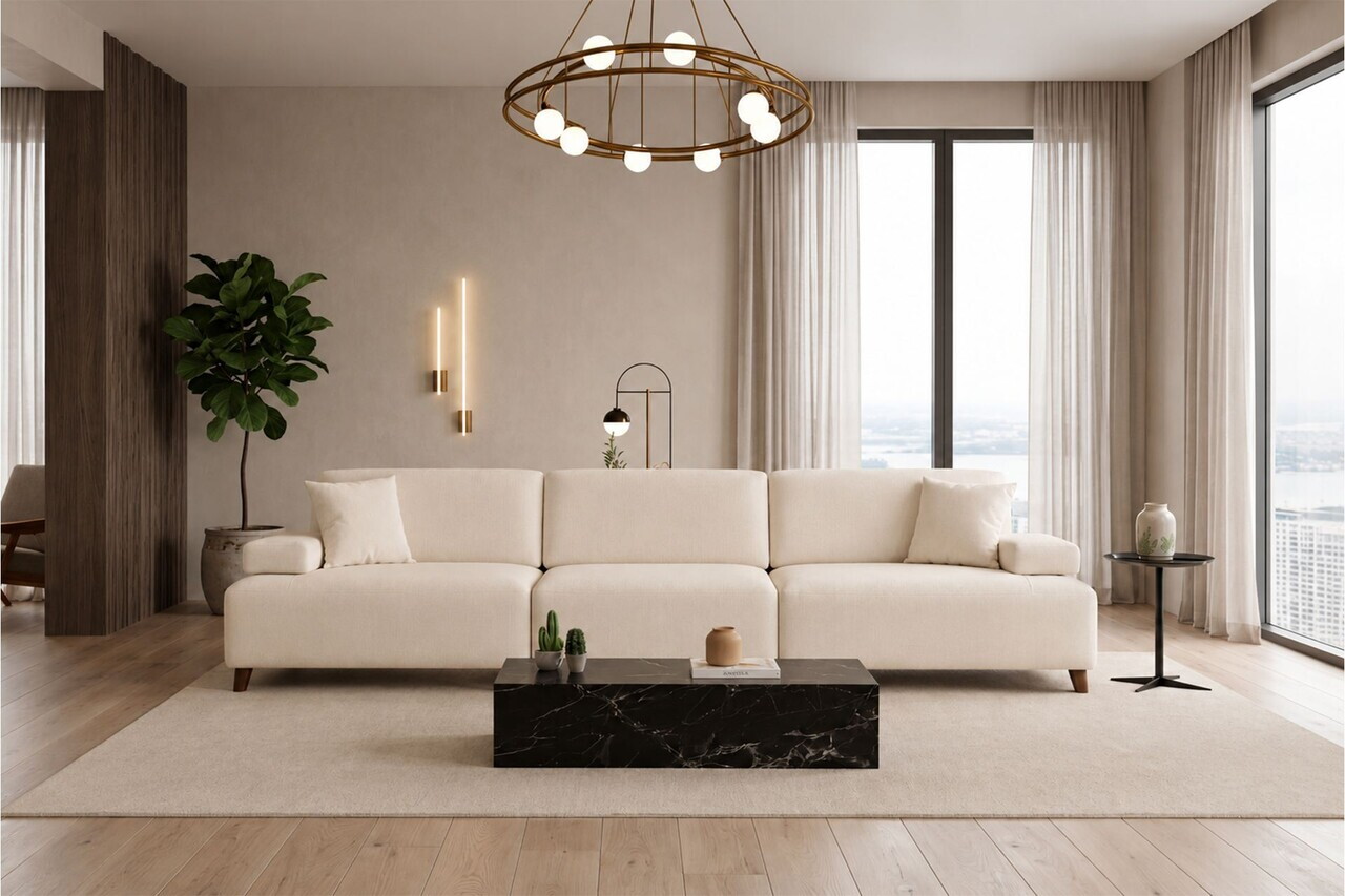 Canapea cu 4 locuri, Atelier del Sofa, 560ARE5355, Crem — imaginea 5
