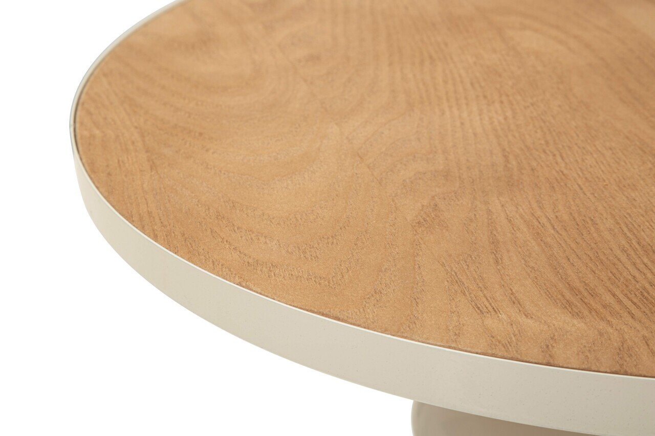 Masuta de cafea, Daphne, Mauro Ferretti, metal/MDF, 45.5x49 cm, crem — imaginea 5