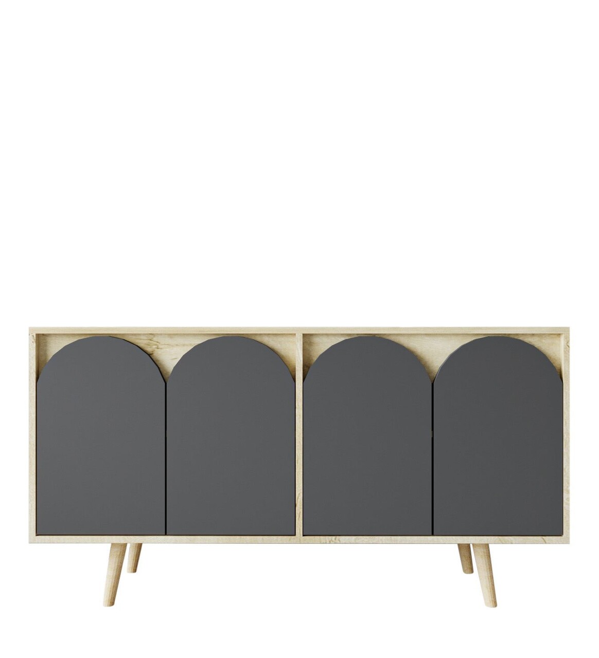 Consola, Hanah Home, Venezia 150, 150x80x45 cm, PAL, Stejar safir / Antracit - view 3