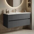 Dulap de baie cu chiuvetă, Hanah Home, Side 100 v3, Antracit mat