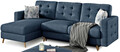 Coltar extensibil reversibil 3 locuri ELTAP, AsgL-11, Asgard, 248x162x93 cm, lemn/poliester, albastru