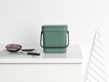 Cos de gunoi, Brabantia, Sort&Go, 3 L, 13.9x18.8x18.1 cm, polipropilena, verde brad