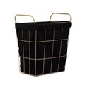 Cos de rufe Lorrey, Homla, 42x27x49 cm, metal/poliester, negru/auriu