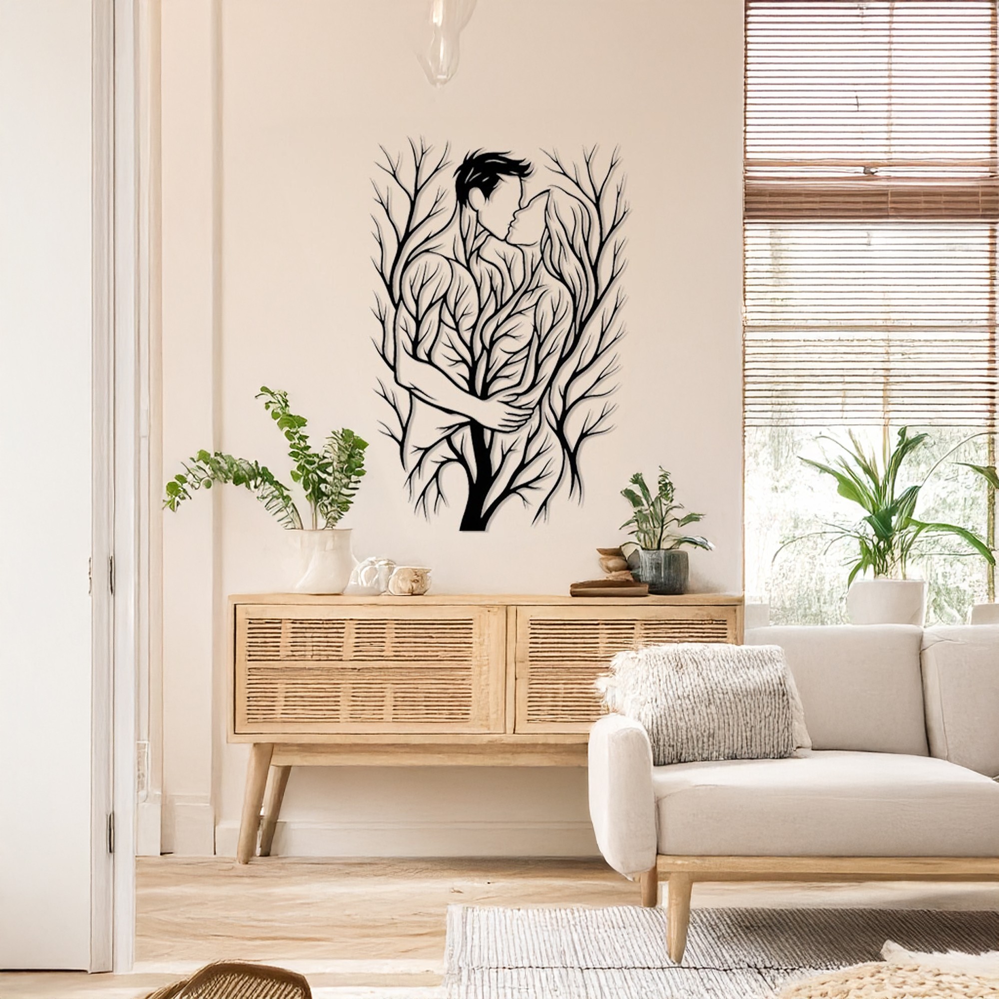 Decoratiune de perete, DCV-1043-MT, Dimensiune: 50 x 35 cm, Negru