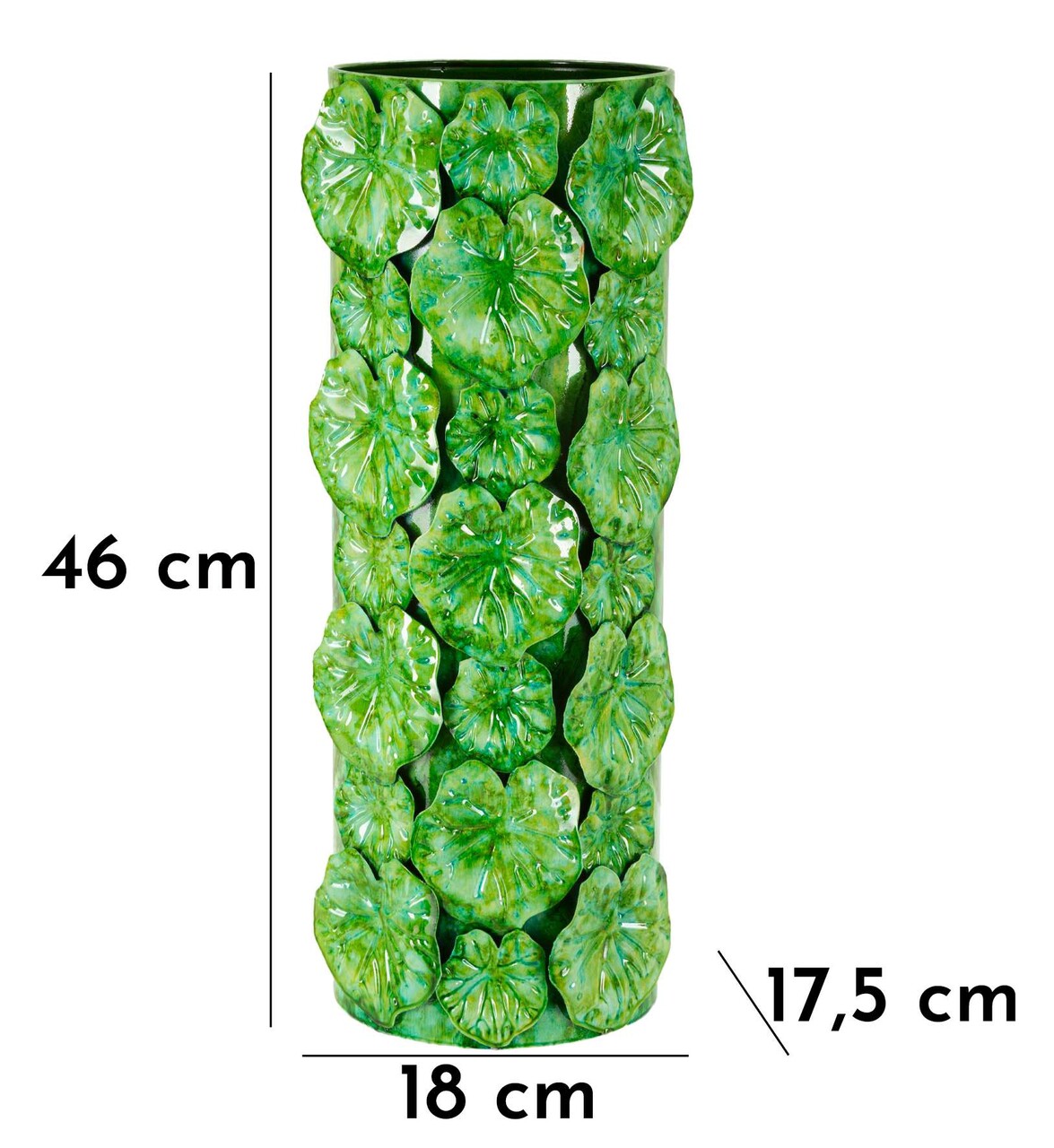 Vaza decorativa Drop, Mauro Ferretti, 18x17.5x46 cm, fier, verde - 2 | YEO
