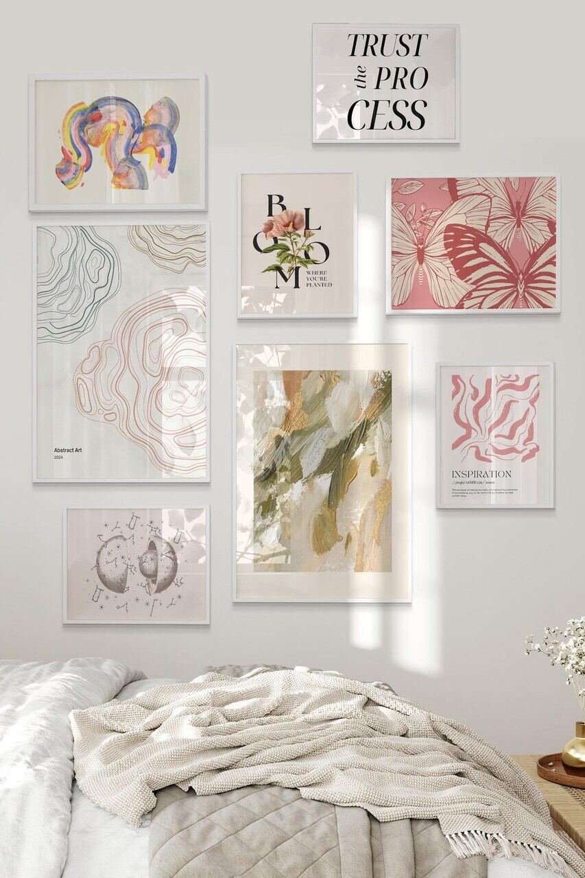 Tablou decorativ, Çgs-043-White-Byk, Lemn masiv, Față: 100% PVC STICLĂ, Multicolor - view 2