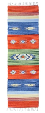 Covor kilim, country 58, baketo, 100% bumbac, lucrat manual, 60x200 cm