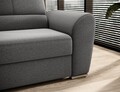 Coltar extensibil stanga 3 locuri ELTAP, LT-05GO, Siber, 270x186x93 cm, lemn/poliester, gri