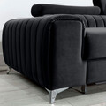 Coltar extensibil dreapta 3 locuri ELTAP, RT-06VE, Grayson, 278x205x92 cm, lemn/poliester, gri inchis