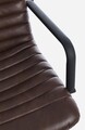 Scaun de birou Gregory Vintage, Bizzotto, piele ecologica, maro
