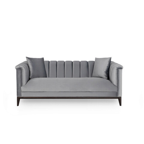 Canapea 2 locuri, ndesign, 291nds1123, lemn, gri