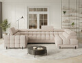 Coltar extensibil dreapta 3 locuri ELTAP, RT-18CAL, Fectory, 346x205x93 cm, lemn/poliester, bej deschis