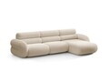 Coltar dreapta 4 locuri, Neo, Micadoni Home, 305x165x83 cm, tesatura Boucle, bej