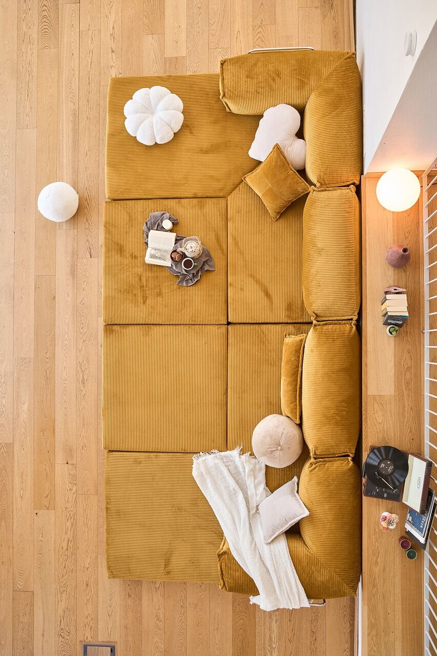 Coltar, Atelier del Sofa, 118FVL1407, Tesatura plus reiata, Galben mustar - view 6