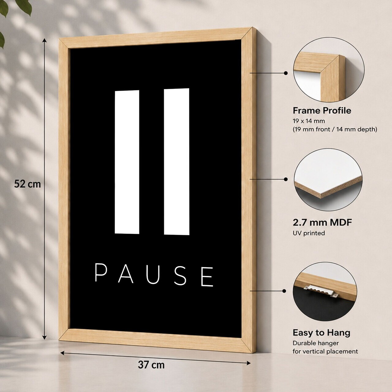 Tablou decorativ, 3752AACT-044, Fundal: 100% MDF (Grosime: 2,7 mm) Vopsire: Imprimare UV, Multicolor — imaginea 2