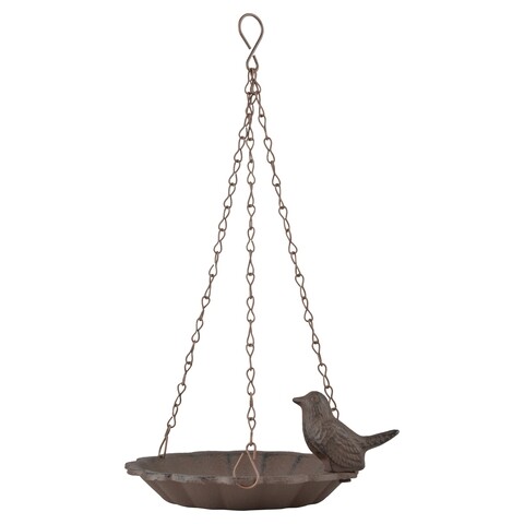 Hranitor/baie pentru pasari, Esschert, Bird, 16 x 16 x 7.6 cm, fier forjat/metal
