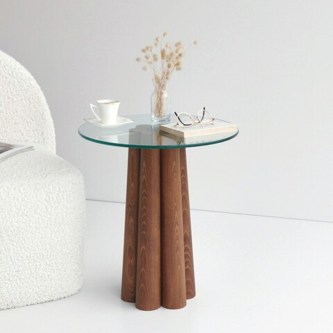 Masuta de cafea, Neostill, Pianeta, 45x50x50 cm, Nuc mezoni.ro