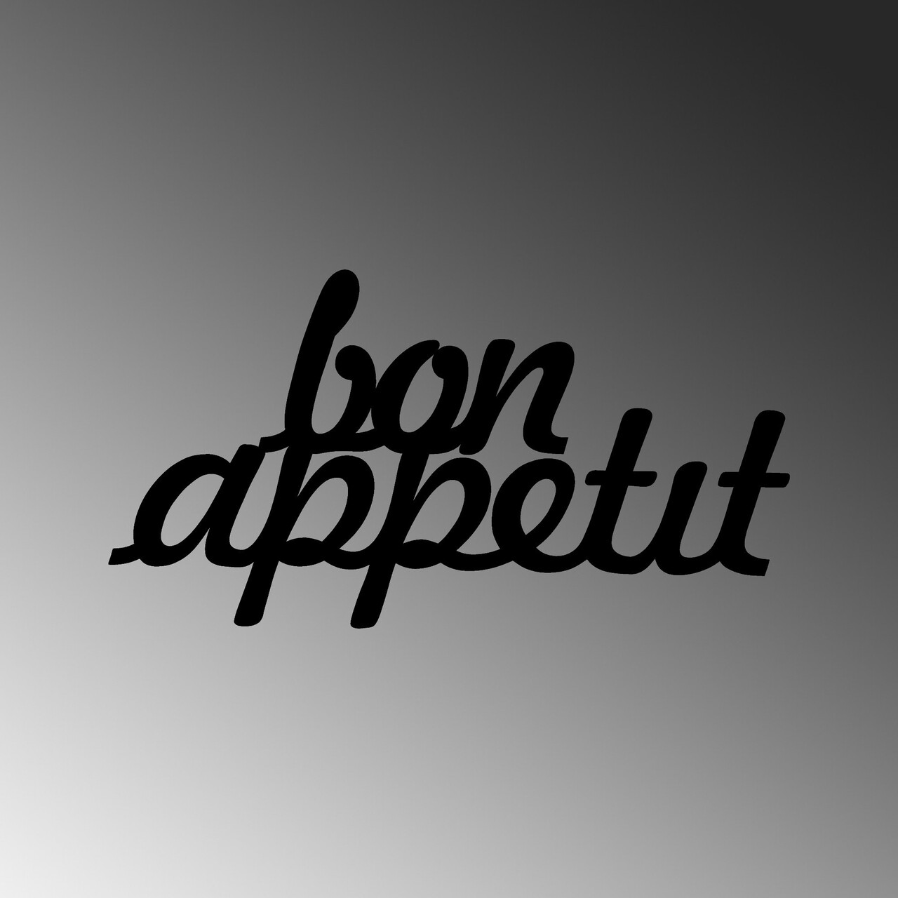 Decoratiune de perete, Bon Appetit 171, 30 x 50 cm, Negru - view 6