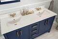 Set mobilier de baie (3 piese), Jussara, Michigan 60, Albastru inchis