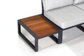 Set mobilier de gradina, Clara, Lapuarta Bahçe Oturma Grubu, Gri/Negru