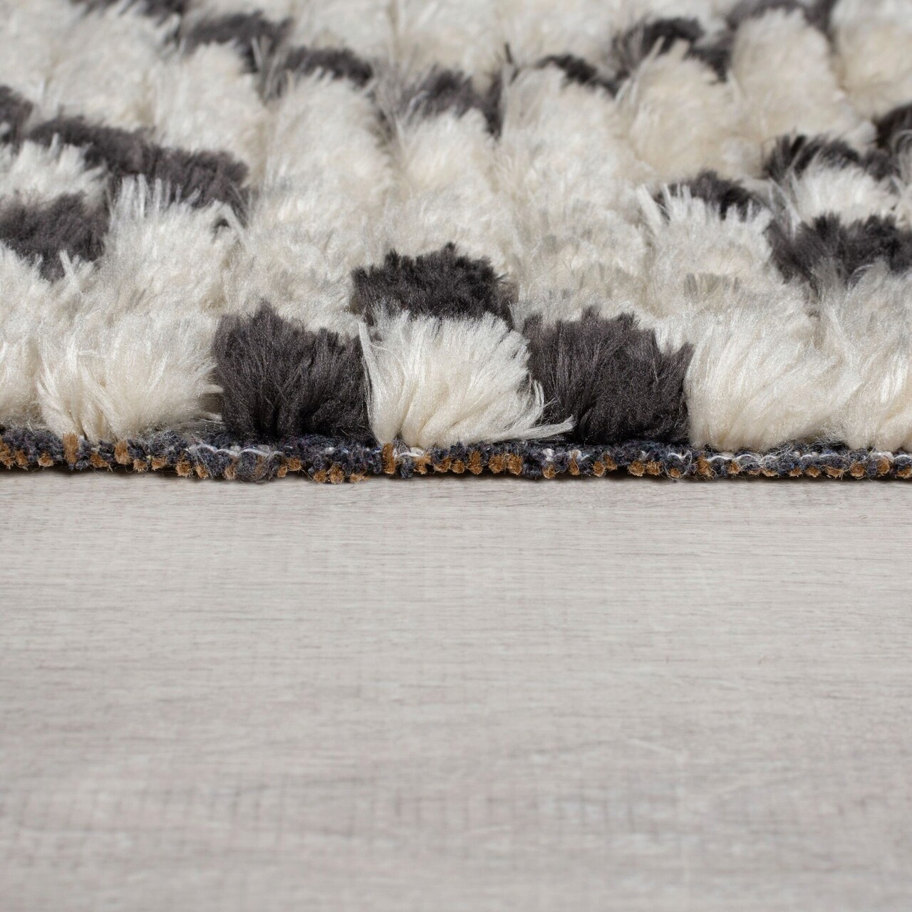 Covor Sabri Berber Rug Monochrome, Flair Rugs, 120x170 cm, poliester, alb/negru