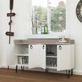 Consola, Decortie, Dea, 140x80x36 cm, Alb / Moca