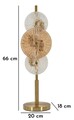Lampa de masa Osaka, Mauro Ferretti, 4 x E14, 40W, 20x18x66 cm, fier/sticla, auriu/maro/transparent