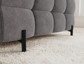 Coltar extensibil stanga 3 locuri ELTAP, LT-04AU, Fectory, 346x205x93 cm, lemn/poliester, gri inchis