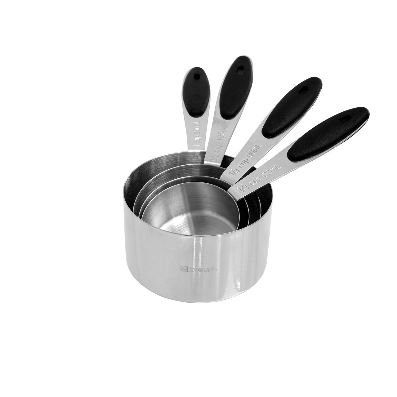 Set 4 cupe masurare ingrediente, inox - Zokura - imagine 2