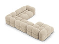 Coltar panoramic dreapta 5 locuri, Loretto, Cosmopolitan Design, 345x250x68 cm, catifea, bej deschis