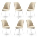 Set de scaune, Charlotte, Dexa, Metal, Crem/Alb