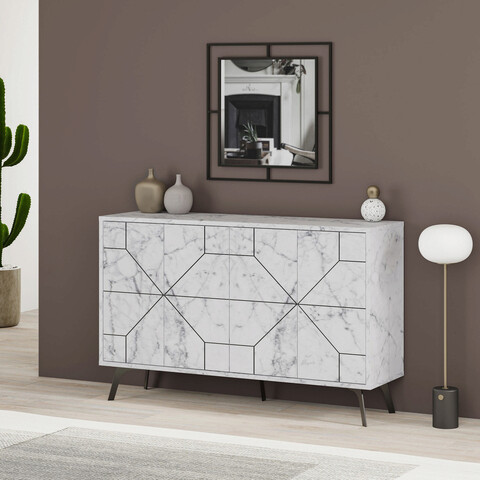 Consola, Decortie, Dune, 123×62.4×35 cm, Alb Decortie