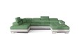 Coltar extensibil stanga 6 locuri ELTAP, Rod-22, Rodrigo, 345x202x90 cm, lemn/poliester, verde deschis/alb