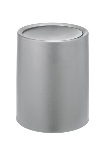 Cos de gunoi cu capac batant, wenko, atri, 6 l, 21 x 25.5 x 21 cm, polipropilena, gri