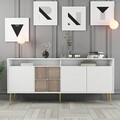 Consola, Hommy Craft, Milan, 180x77x35 cm, PAL, Alb/Auriu