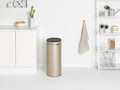Cos de gunoi cu soft touch, Brabantia, Touch New Metallic, 30 L, 32x29.5x72 cm, otel, auriu