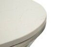 Masuta inalta Funnel, Mauro Ferretti, 40x40x79 cm, fier/marmura, argintiu