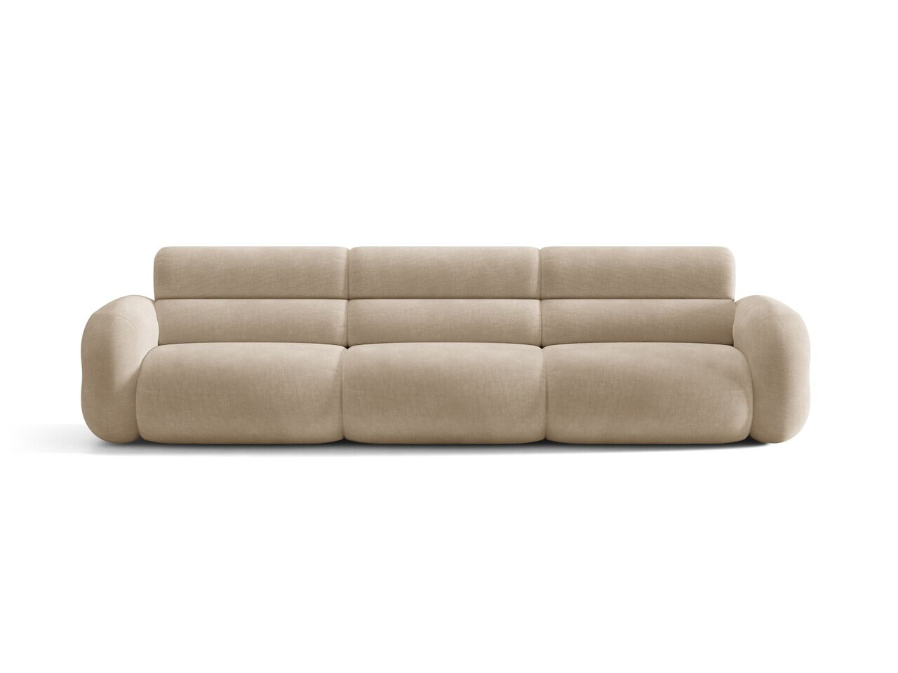 Canapea 4 locuri, Neo, Micadoni Home, 305x100x83 cm, tesatura Chenille, bej inchis