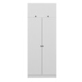 Dulap pentru haine, Minerva, Kale White, 90x190x52 cm, PAL, Alb